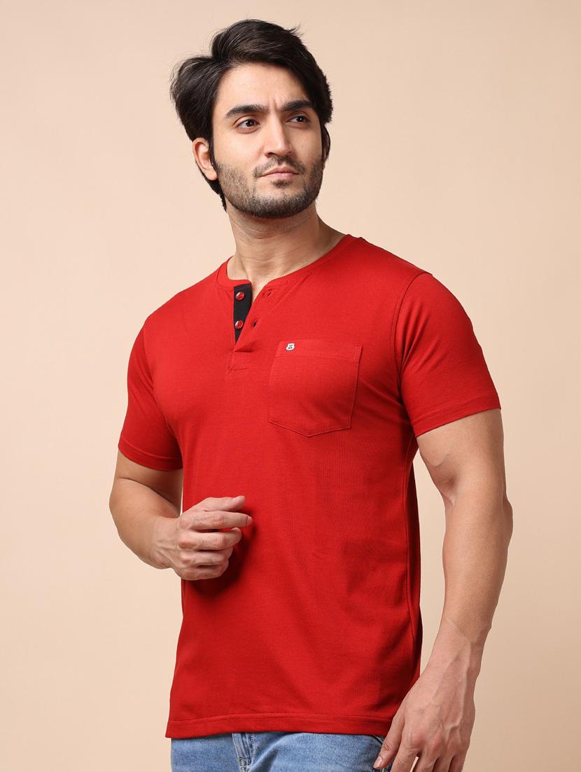 red plain short sleeve t-shirt - 20601590 - Standard Image - 2