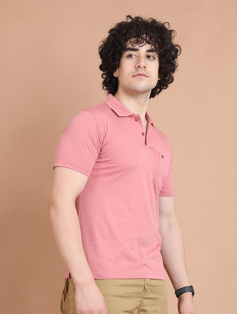 man polo neck solid t-shirt - 20601625 - Standard Image - 2
