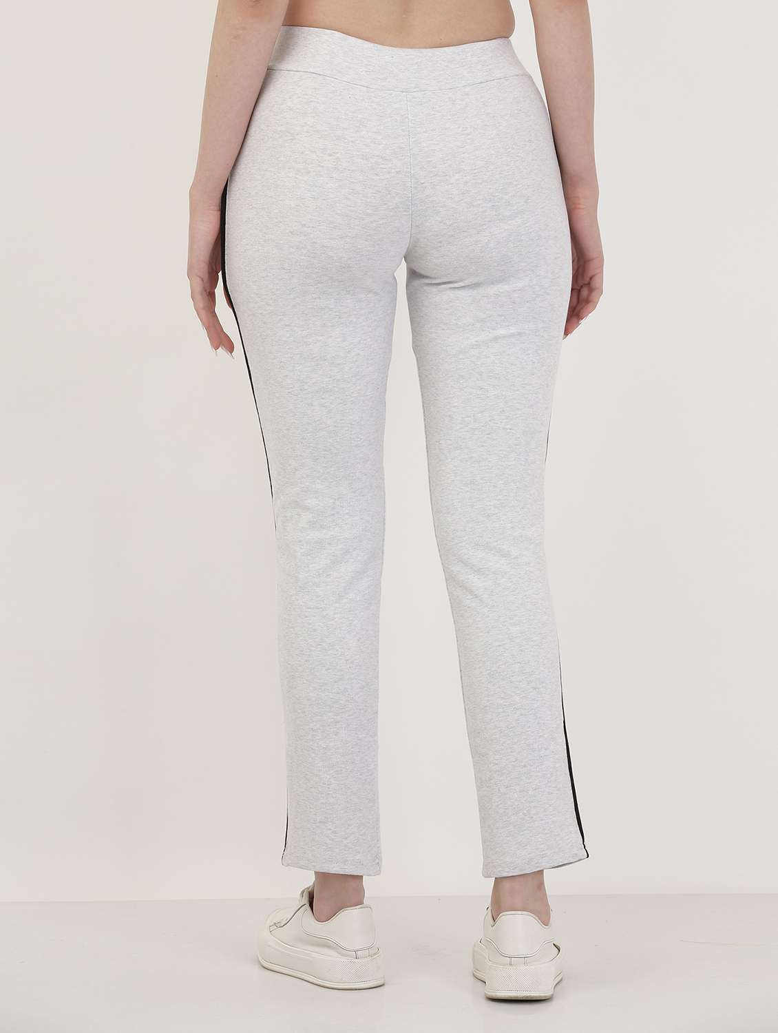 women grey side taped track pants - 20602093 -  Standard Image - 2