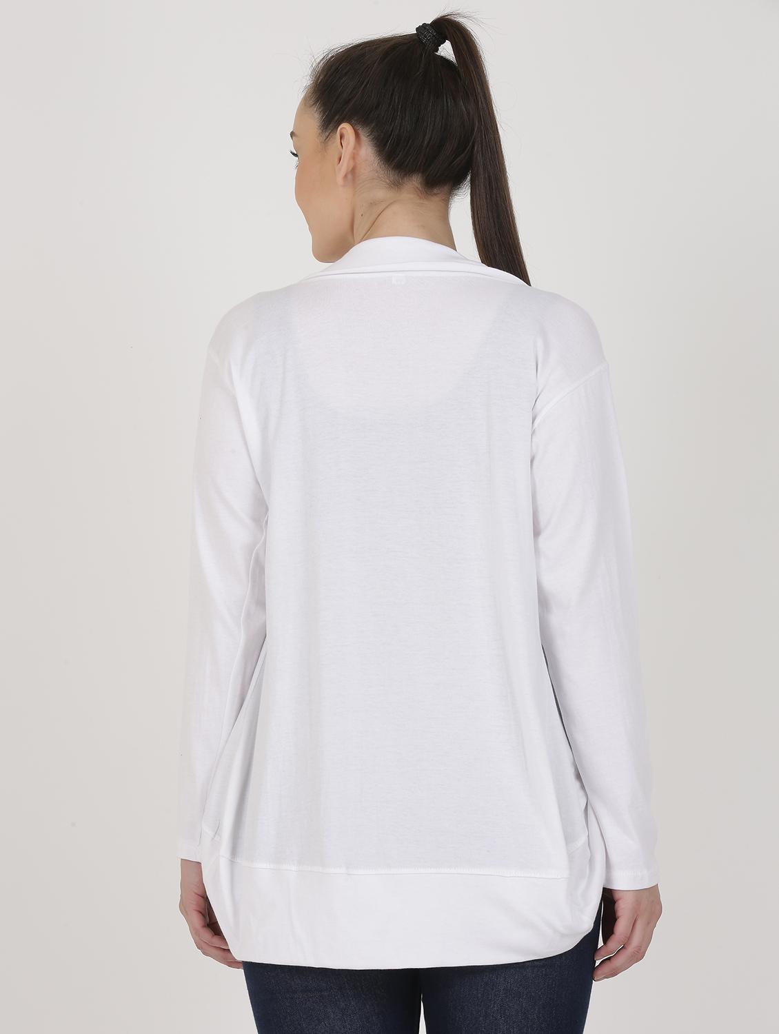 women solid long sleeves shrug - 20602283 - Standard Image - 2