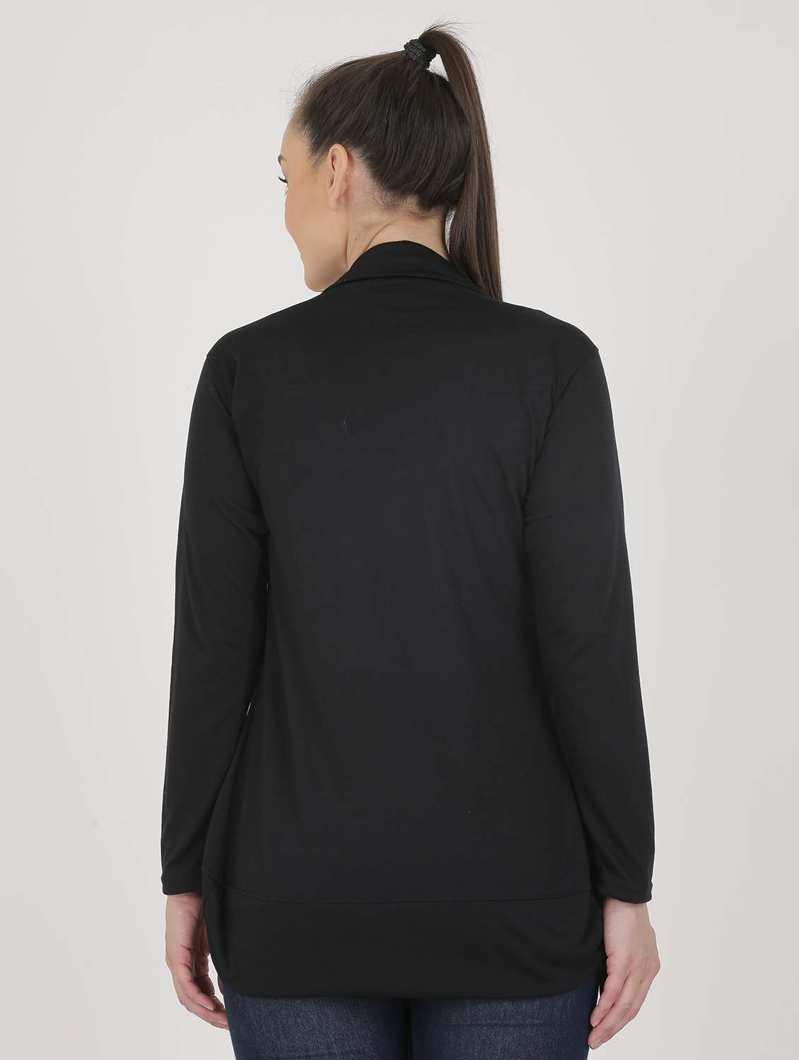 women solid long sleeves shrug - 20602313 -  Standard Image - 2