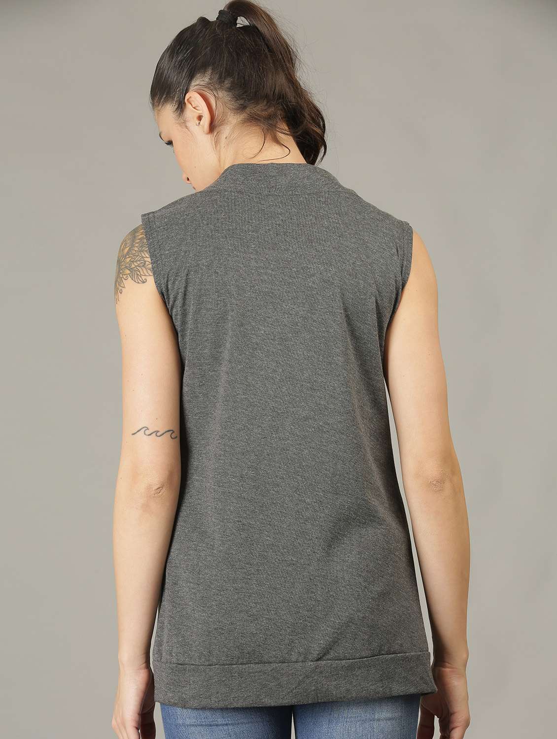 women solid sleeveless shrug  - 20602376 -  Standard Image - 2