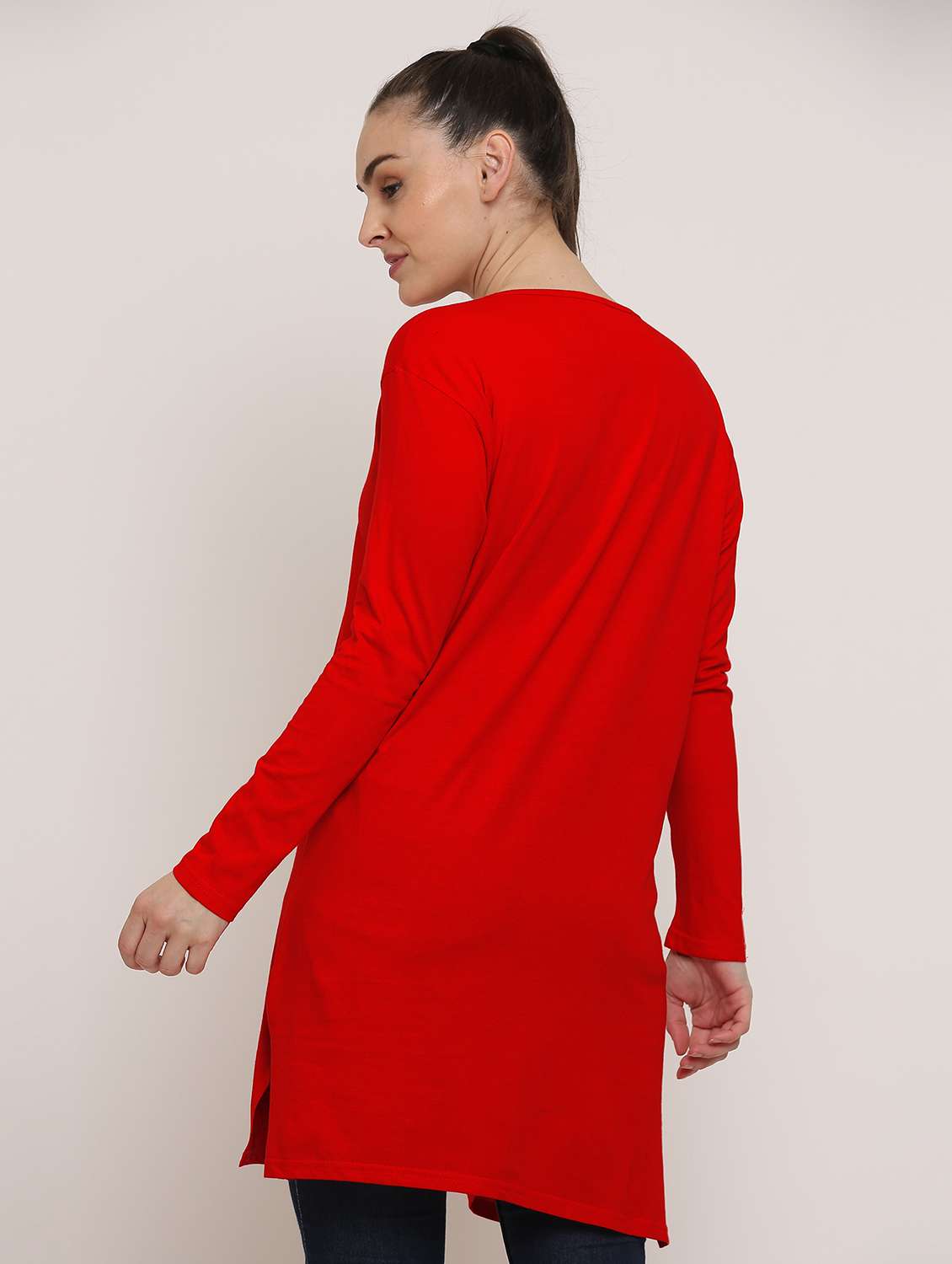 women round neck typographic printed regular t-shirt - 20602629 -  Standard Image - 2