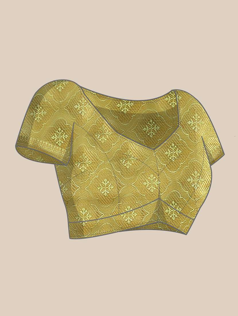 neo mint self design banarasi saree with blouse - 20604289 - Standard Image - 2