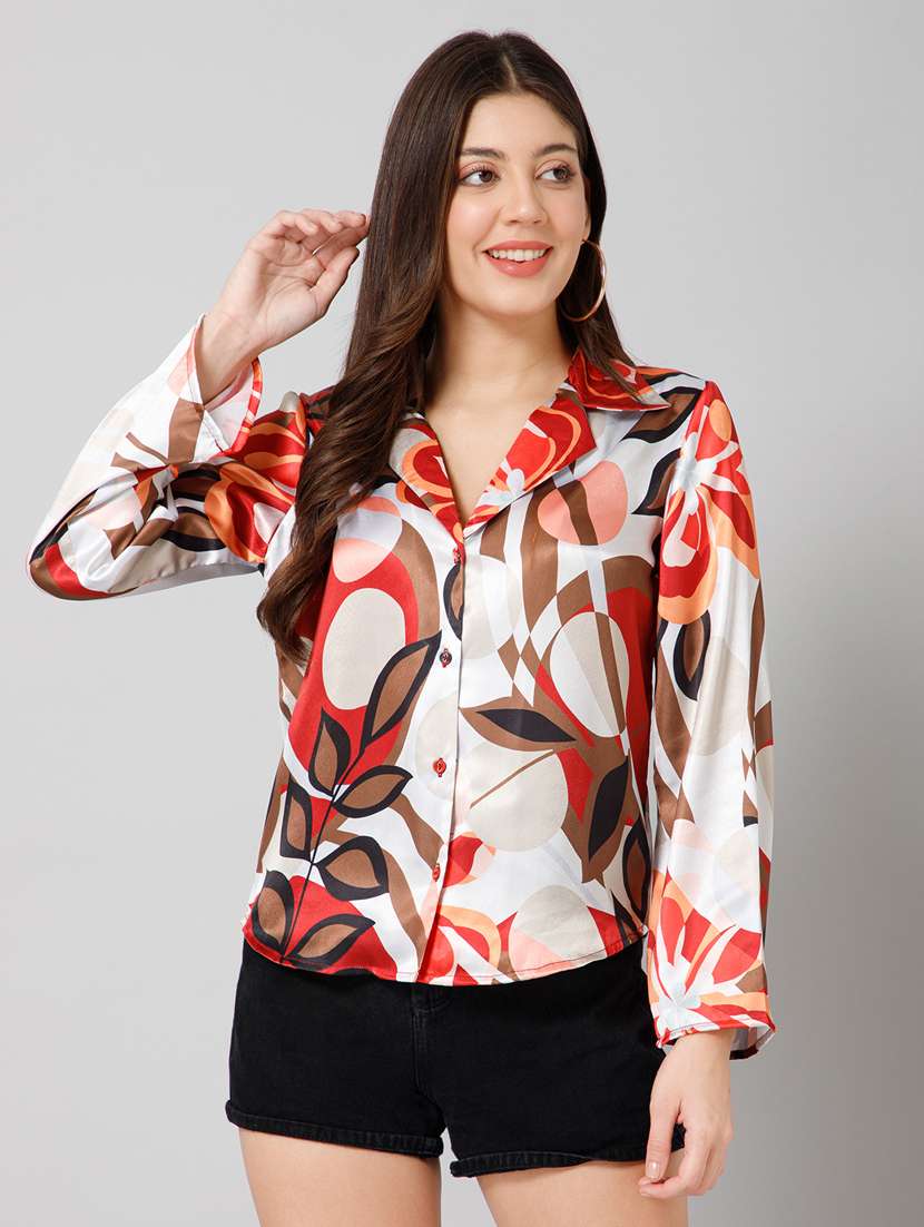 women multi color abstract printed regular shirt - 20605179 - Zoom Image - 0
