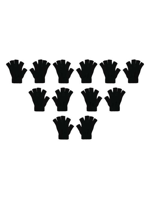 men black combos pack of self design gloves