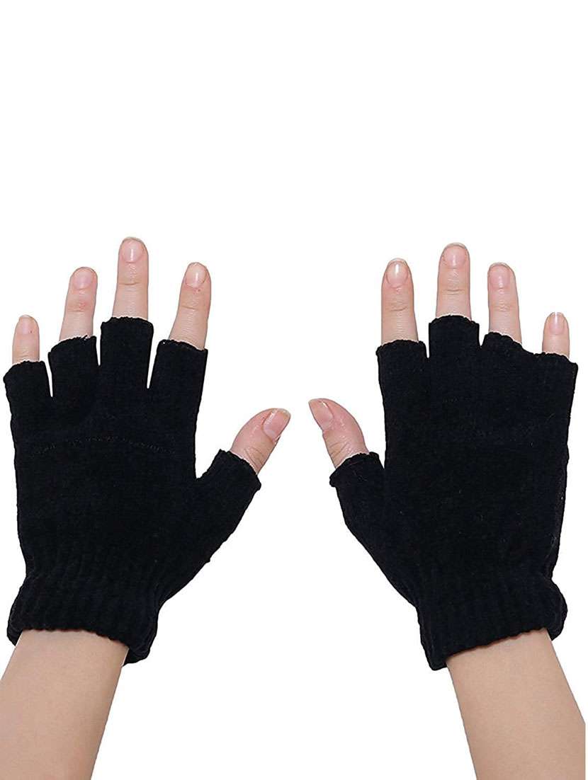 men black combos pack of self design gloves - 20605216 -  Standard Image - 2