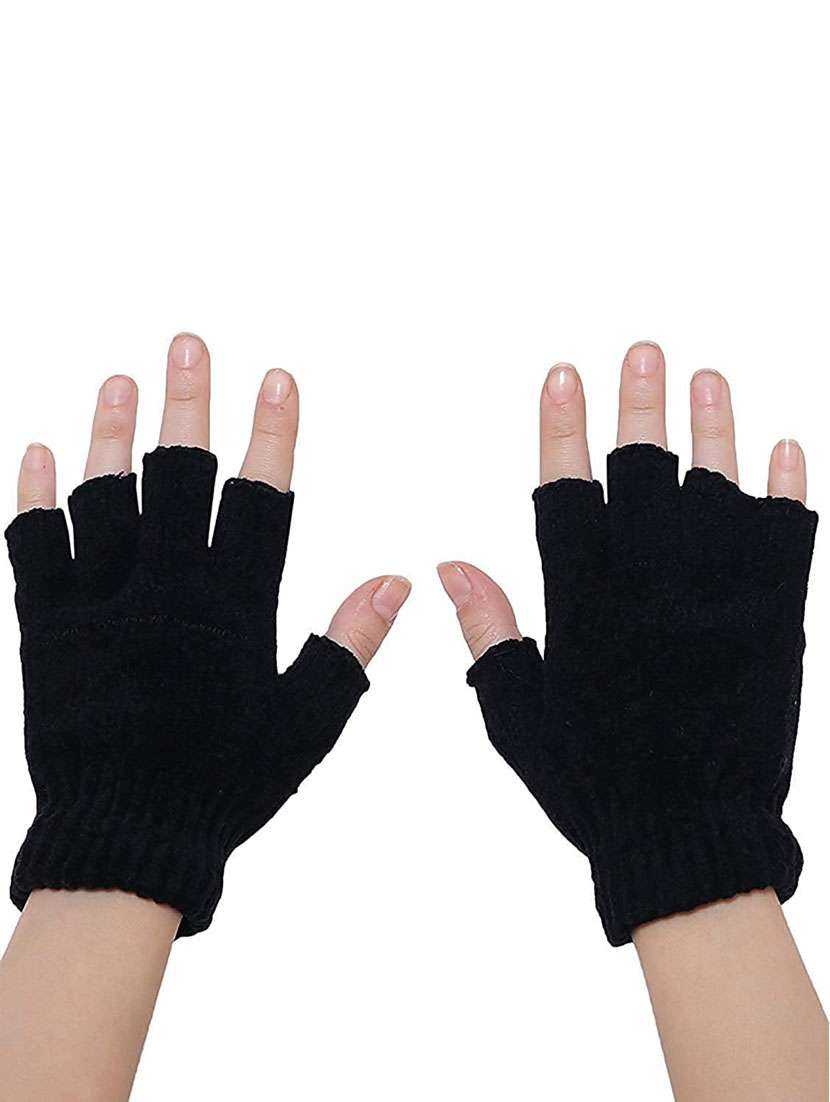 men black combos pack of self design gloves - 20605217 -  Standard Image - 2
