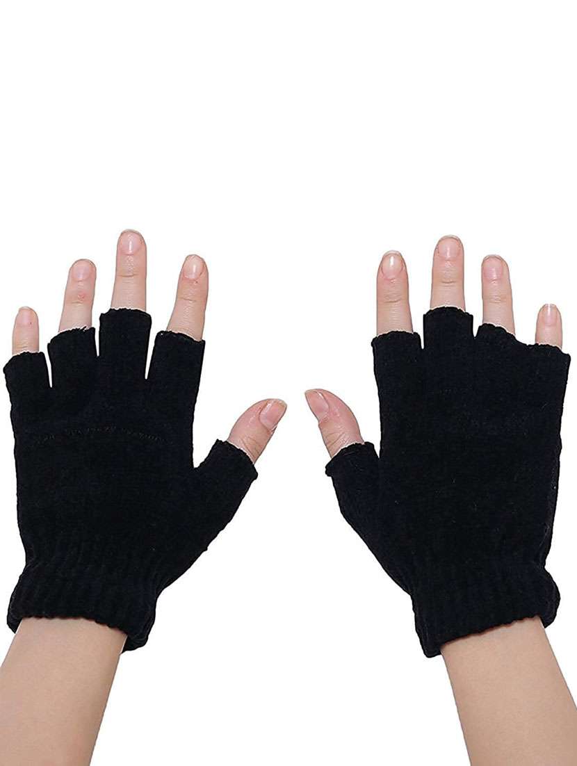 men black combos pack of self design gloves - 20605218 -  Standard Image - 2