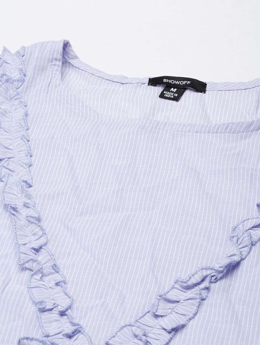 women lavender striped tiered maxi dress - 20605234 -  Standard Image - 7