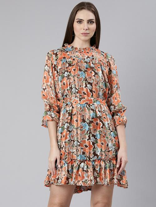 women floral print fit & flare mini dress - 20605273 -  Standard Image - 0