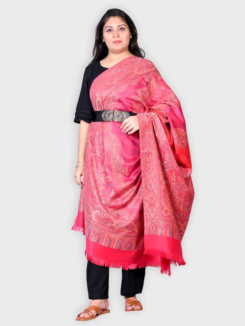 women self designed woolen shawl