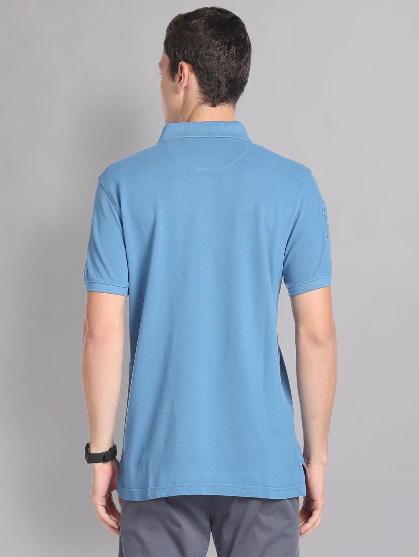 blue short sleeve polo t-shirt - 20609200 - Standard Image - 2