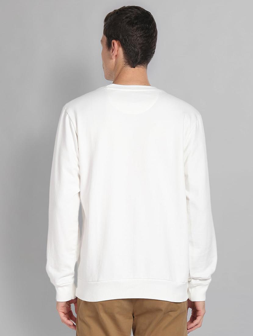 men white cotton plain sweatshirt - 20609248 - Standard Image - 2