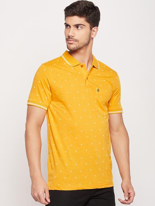 men all over print polo neck t-shirt - 20610245 - Standard Image - 0