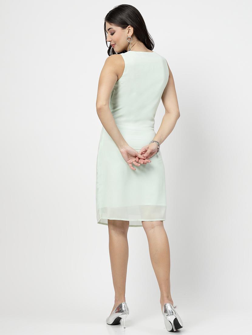 women neck embellished detailed dress - 20610280 - Standard Image - 2