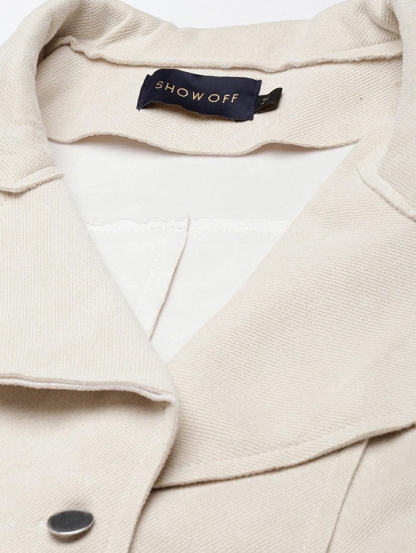 women solid lapel collar duster coat - 20610333 - Standard Image - 7