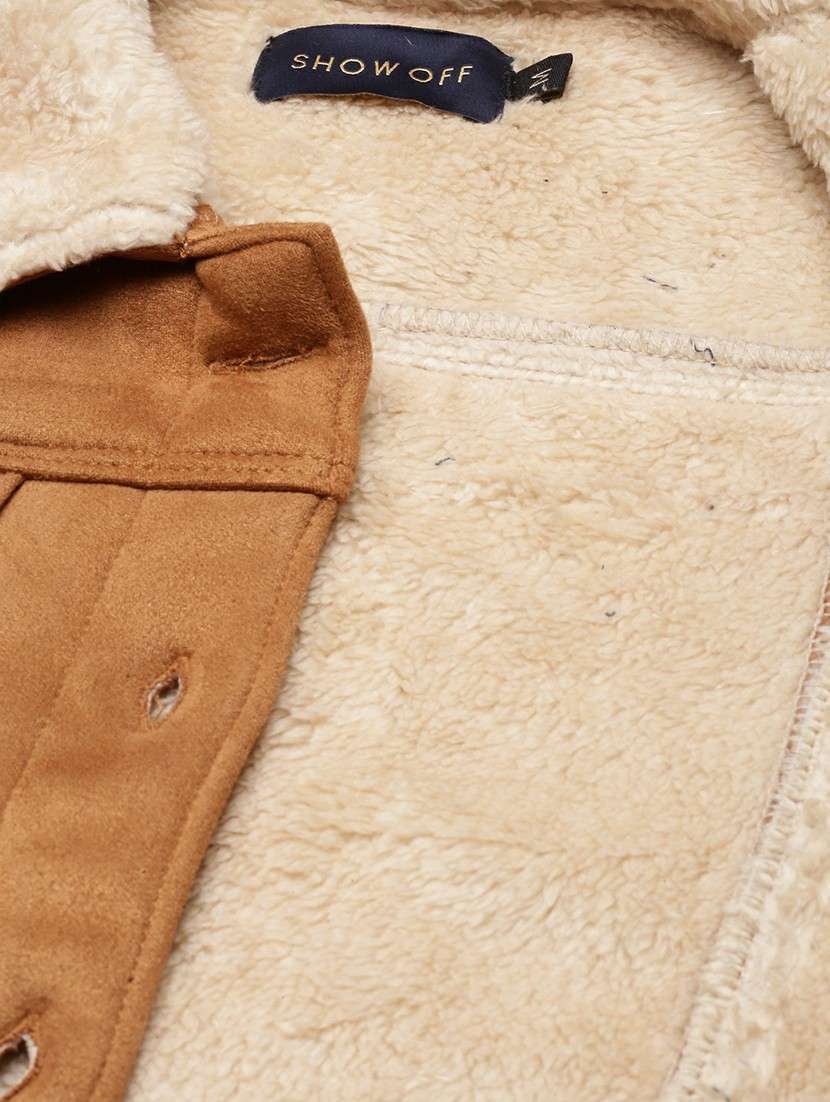 women rust solid regular jacket - 20610341 -  Standard Image - 7