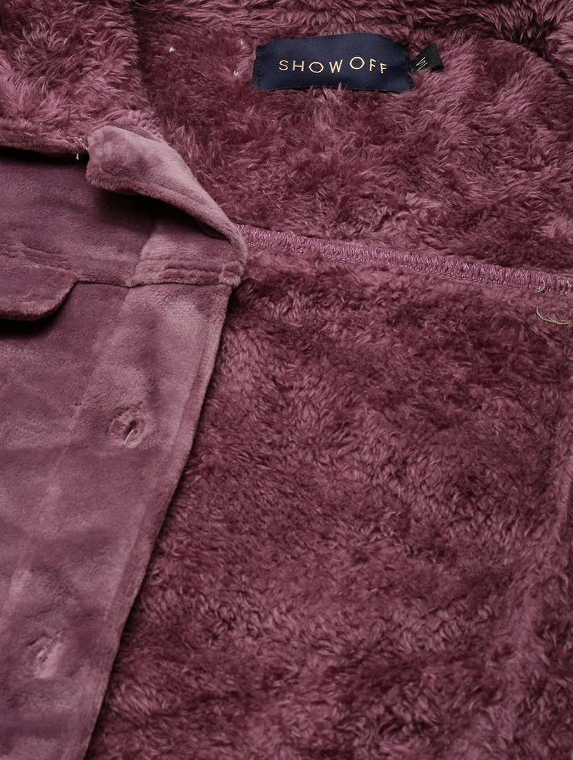 women mauve solid regular jacket - 20610357 - Standard Image - 7