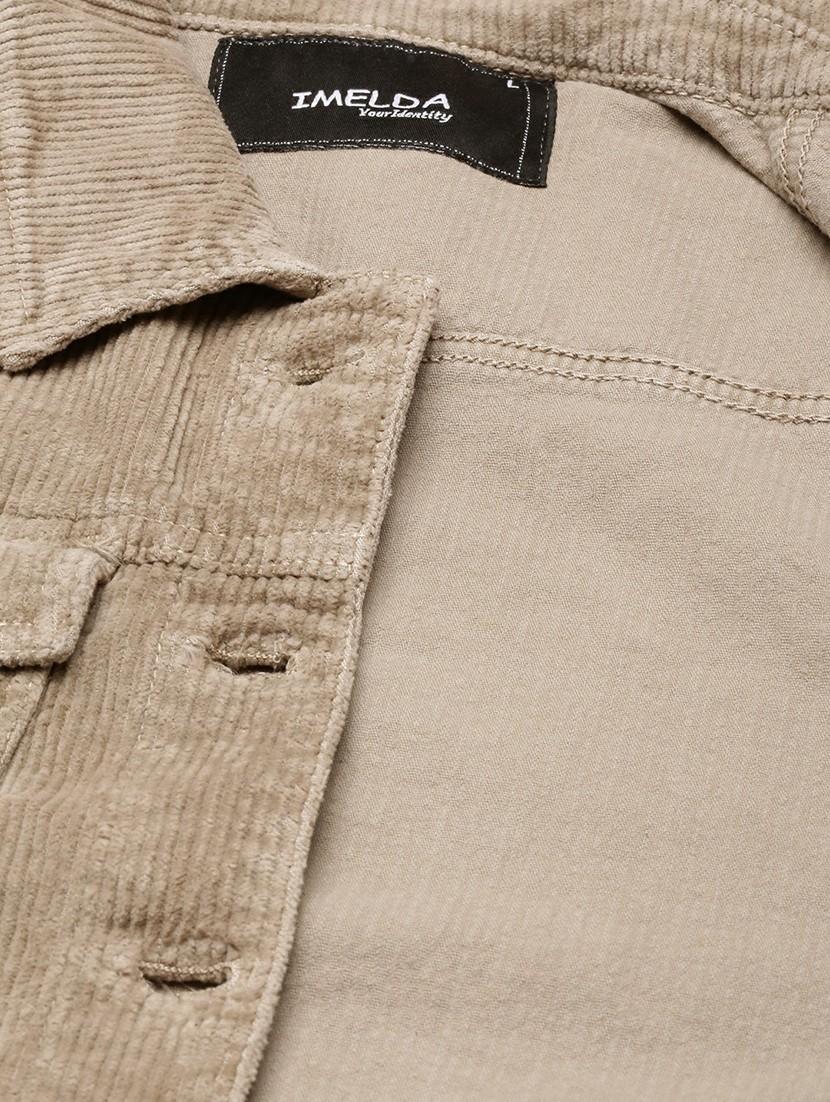 women beige solid regular jacket - 20610421 - Standard Image - 7