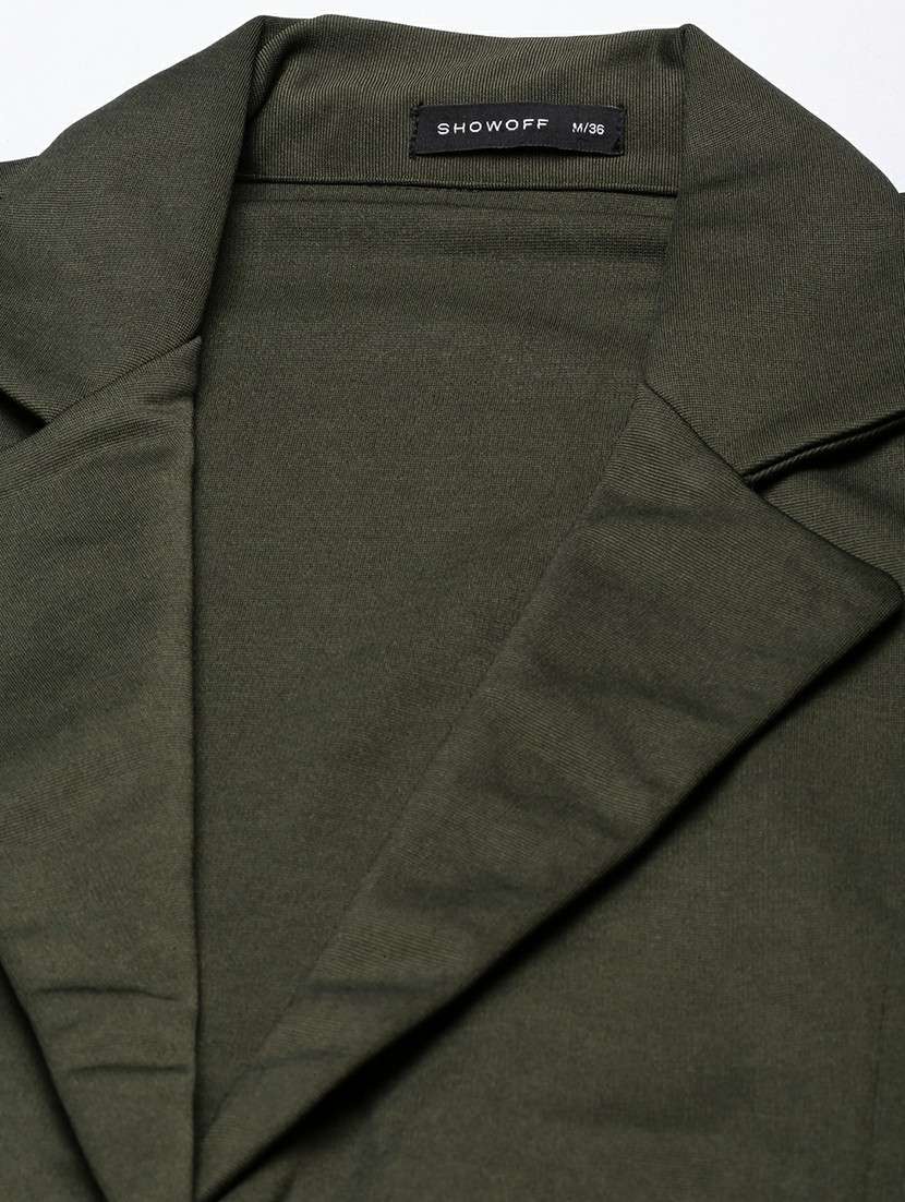 women olive cotton short shrug - 20610523 -  Standard Image - 7