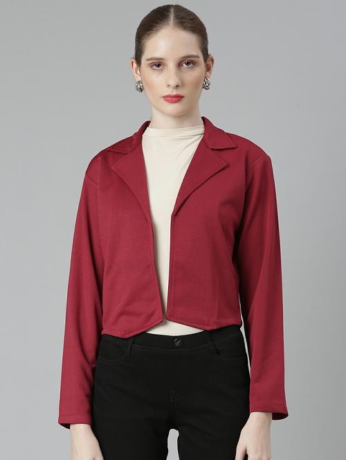women red cotton short shrug - 20610524 - Standard Image - 0
