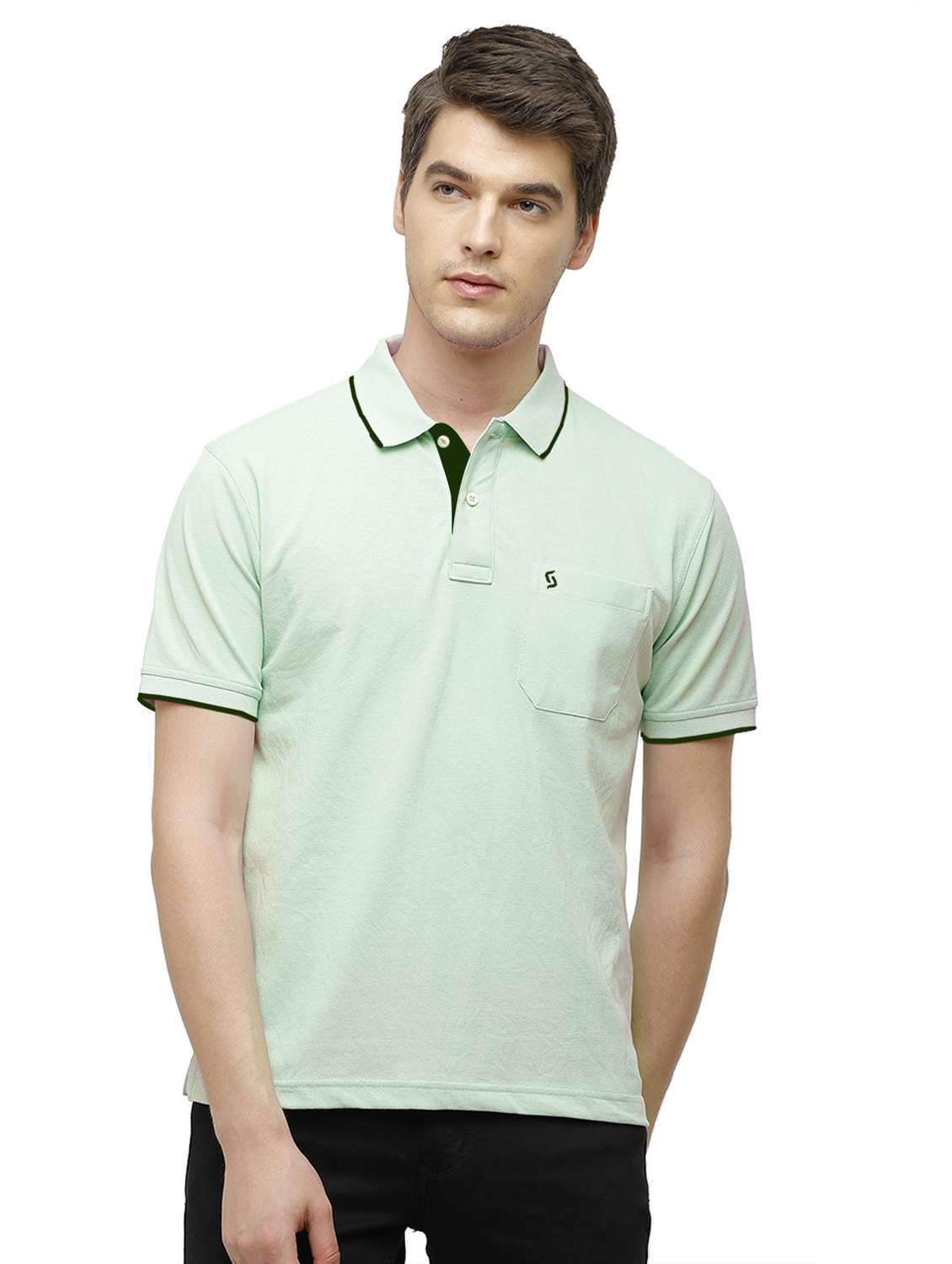men solid short sleeve regular fit polo t-shirt