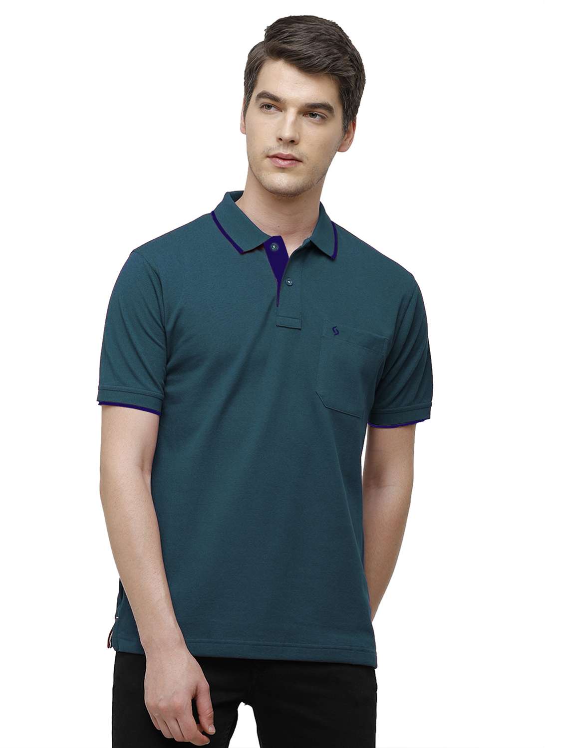 men solid short sleeve regular fit polo t-shirt