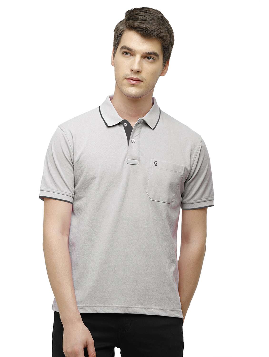 men solid short sleeve regular fit polo t-shirt