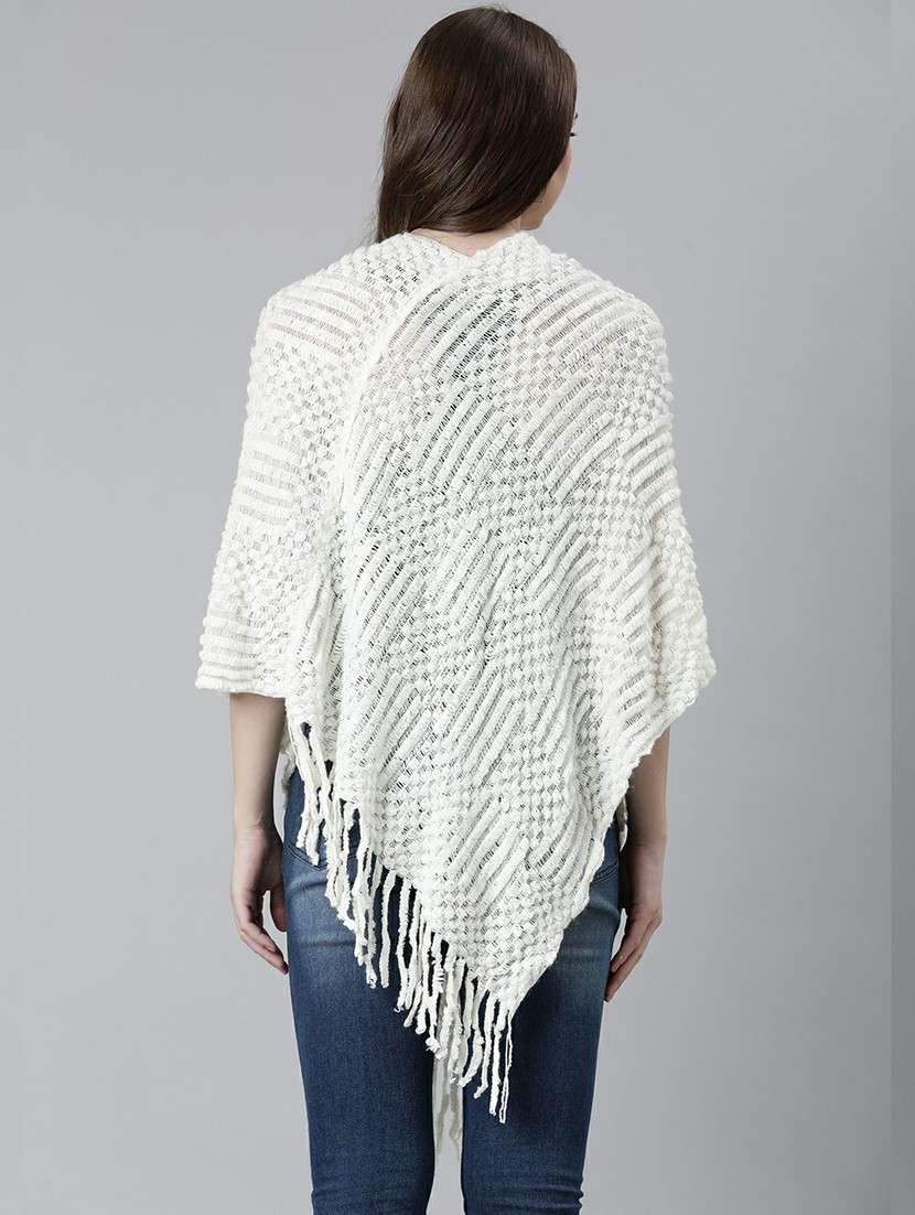 women white self designed poncho - 20610571 - Standard Image - 2