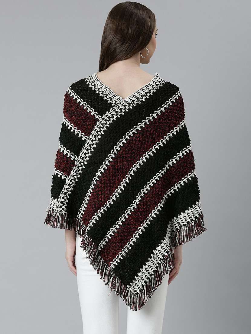women multi self designed poncho - 20610588 -  Standard Image - 2