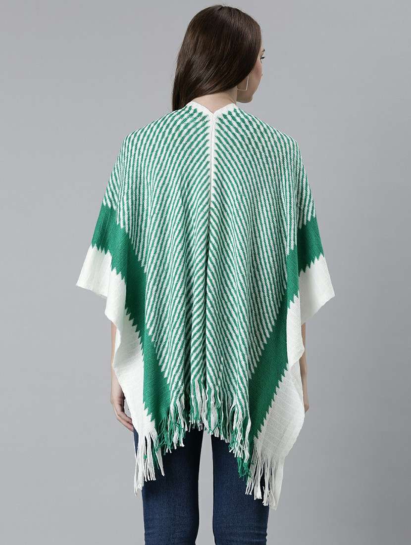 women green self-designed poncho - 20610639 -  Standard Image - 2