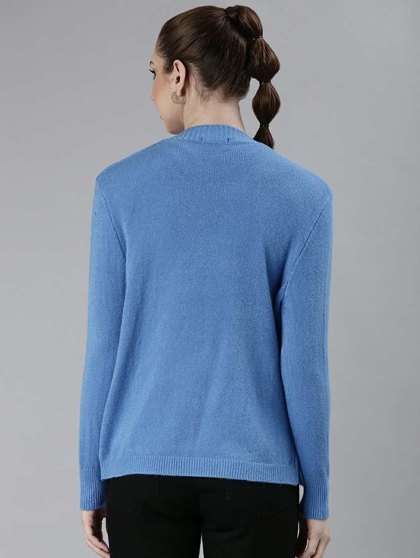 women acrylic long sleeve cardigan - 20610645 -  Standard Image - 2