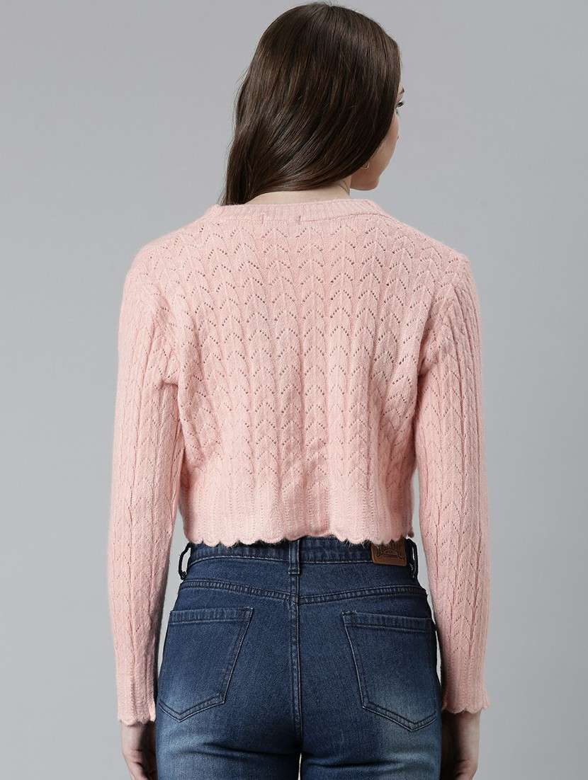 women acrylic long sleeve cardigan - 20610647 -  Standard Image - 2