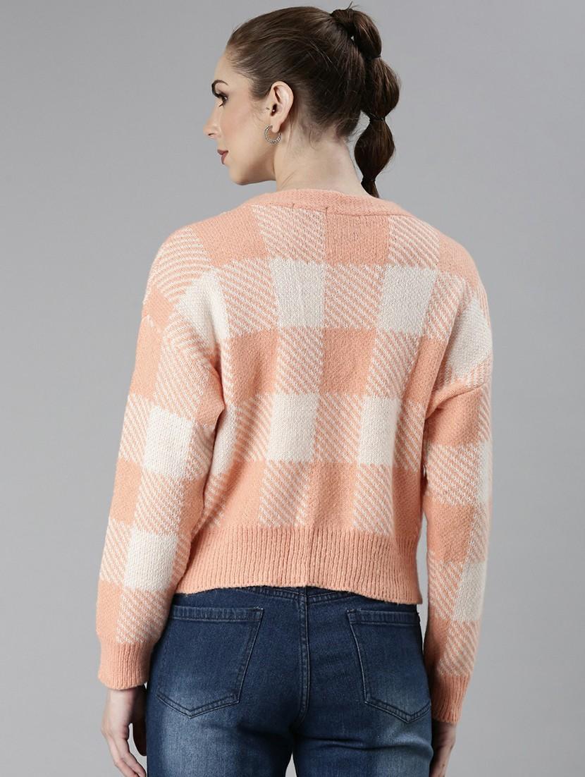 women acrylic long sleeve cardigan - 20610653 - Standard Image - 2