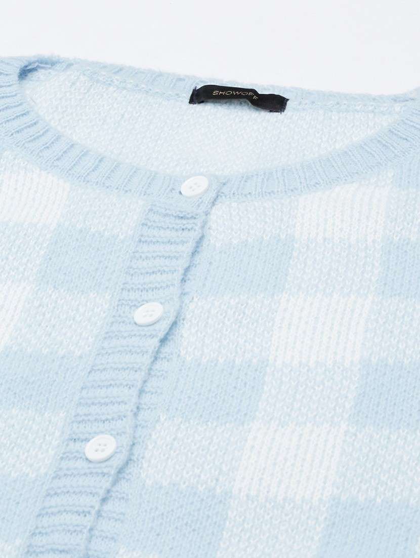 blue acrylic cardigan - 20610657 -  Standard Image - 7