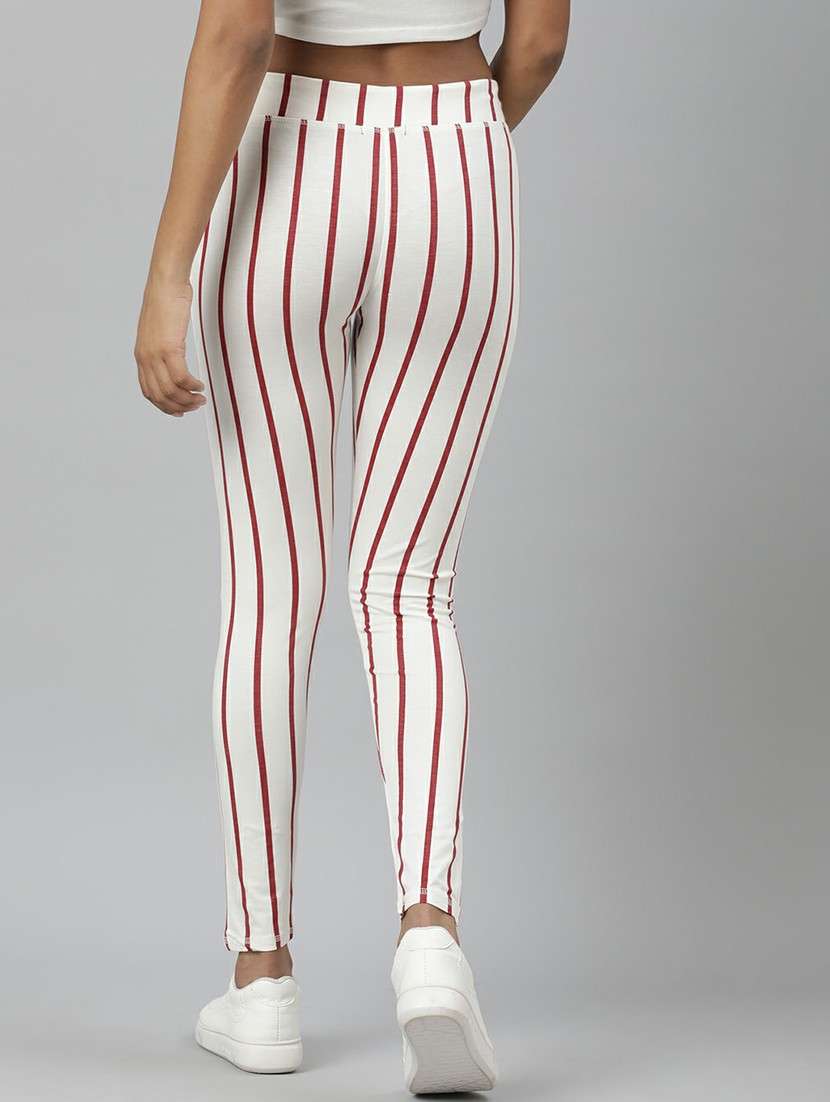 women high rise striped track pant - 20610715 -  Standard Image - 2