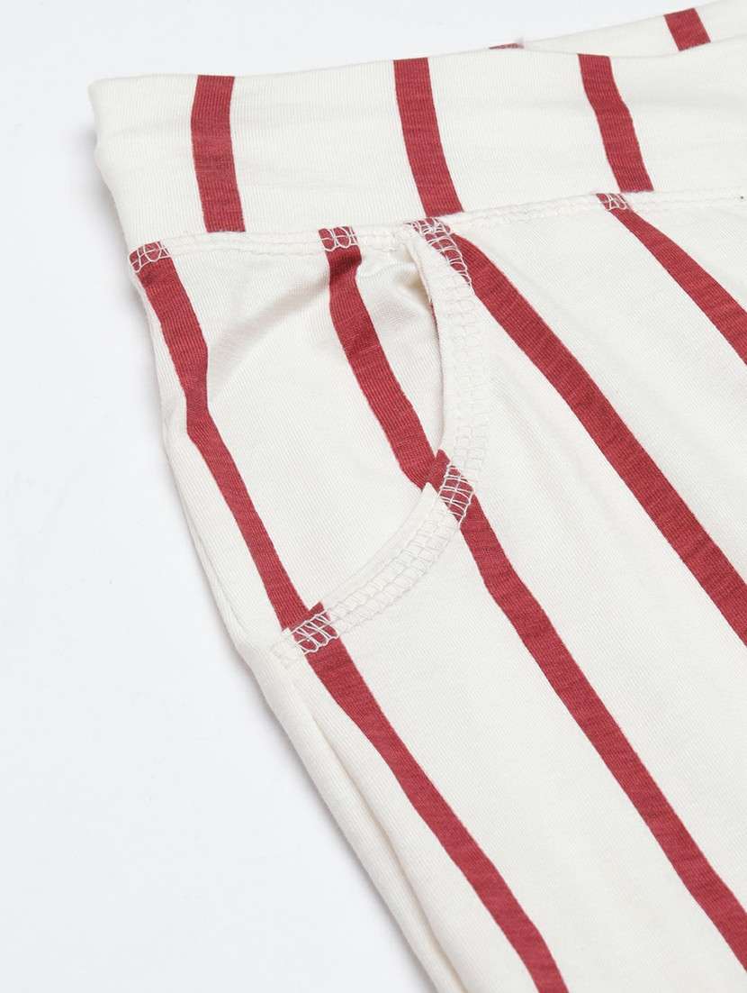 women high rise striped track pant - 20610715 -  Standard Image - 7