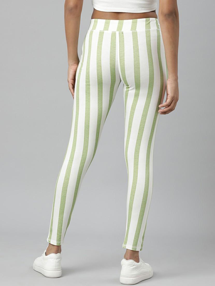 women high rise striped track pant - 20610727 - Standard Image - 2