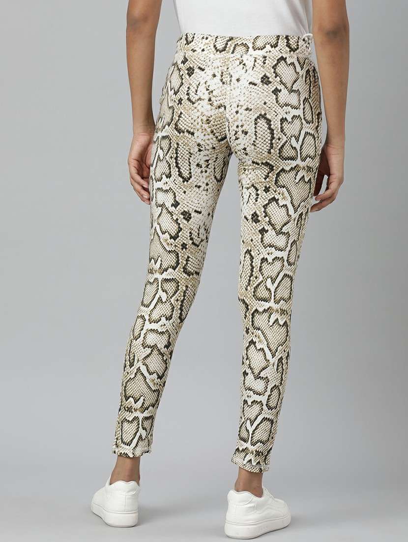 women high rise animal printed track pant - 20610733 -  Standard Image - 2