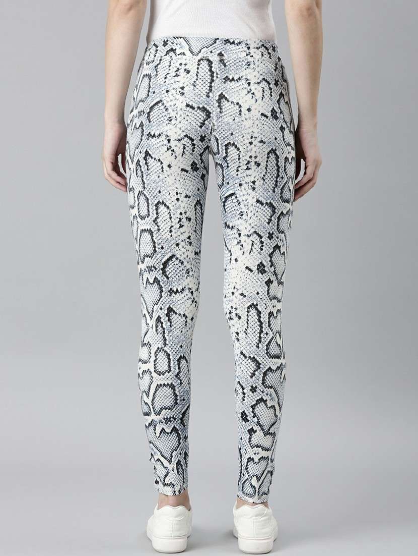 women high rise animal printed track pant - 20610734 -  Standard Image - 2