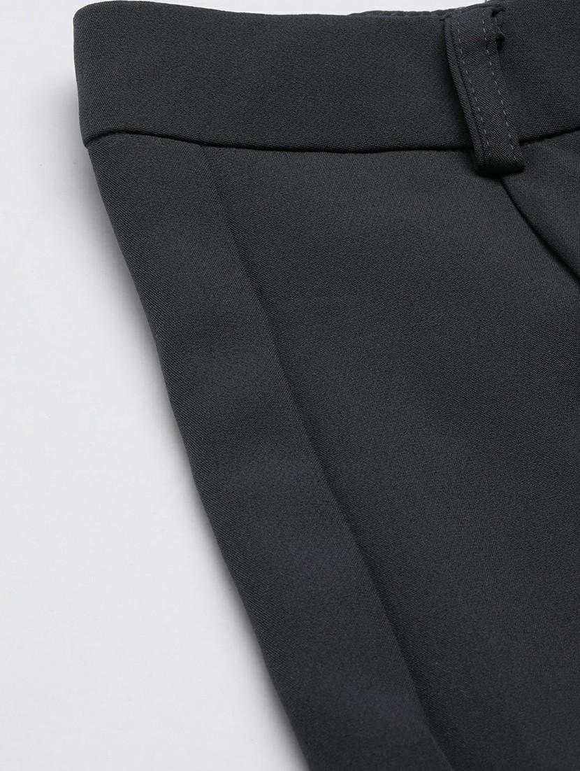 women mid rise solid pleated trouser - 20610873 - Standard Image - 7