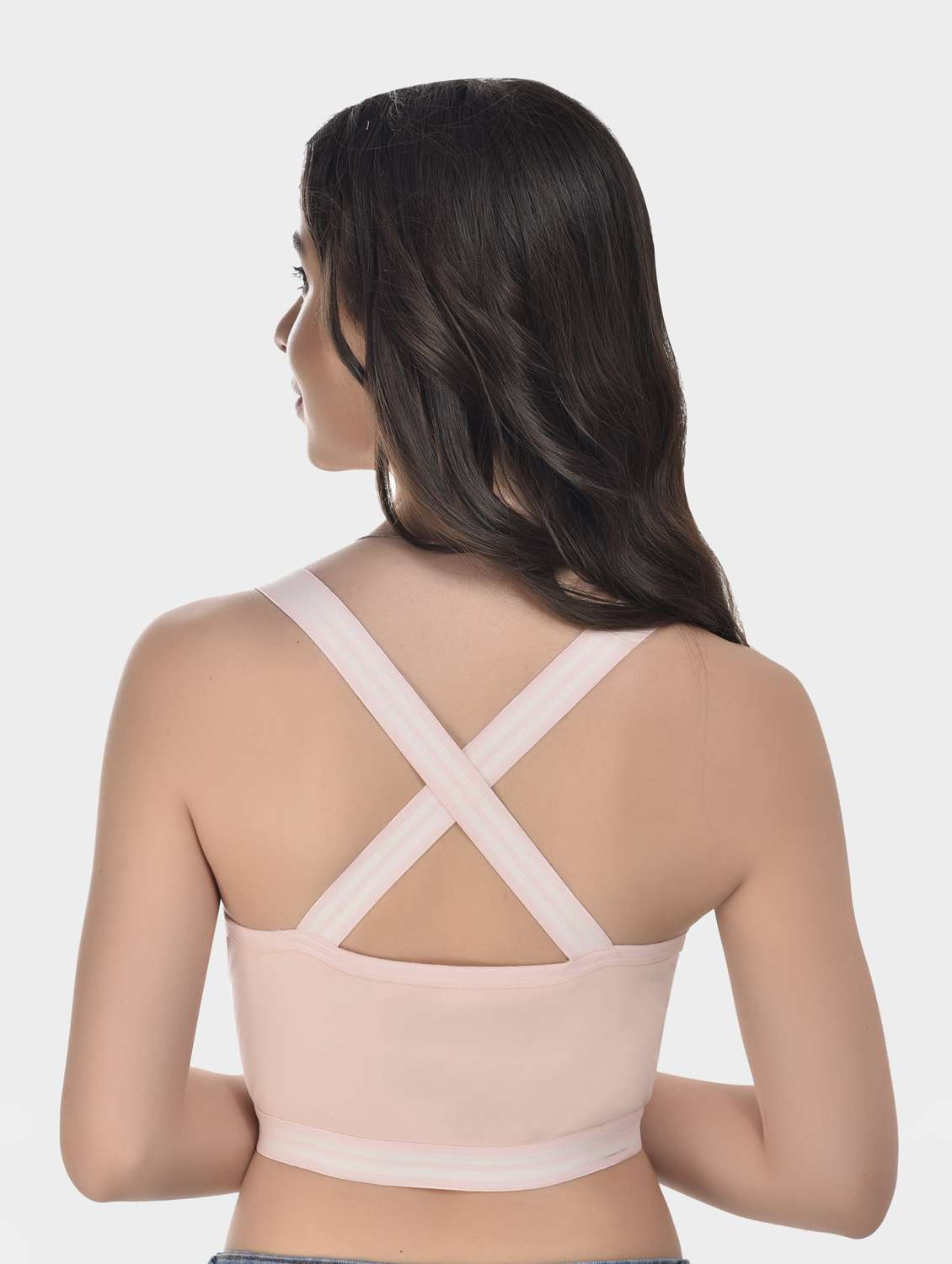 beige cotton sports bra - 20611311 -  Standard Image - 2