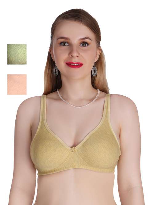 Pack Of 3 Solid Bras 