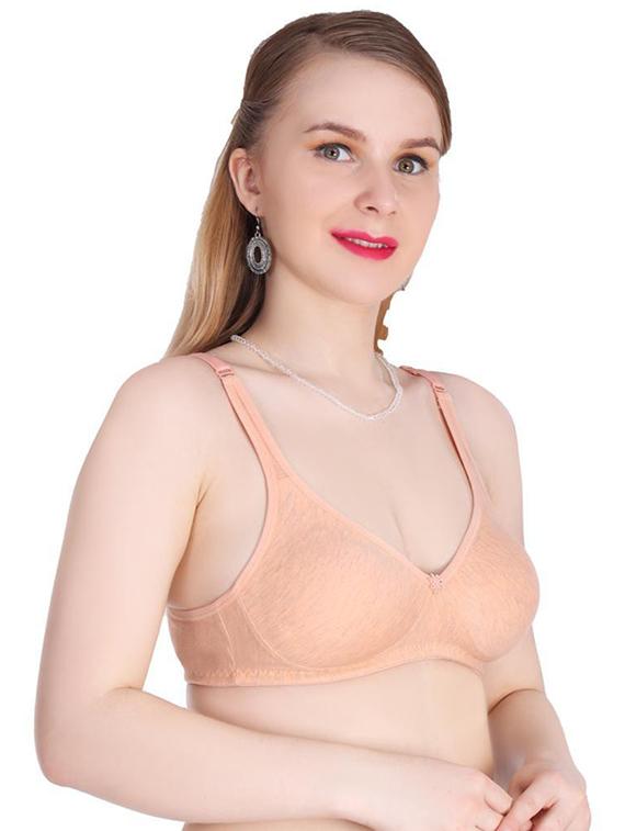 orange cotton blend regular bra - 20611647 - Standard Image - 2