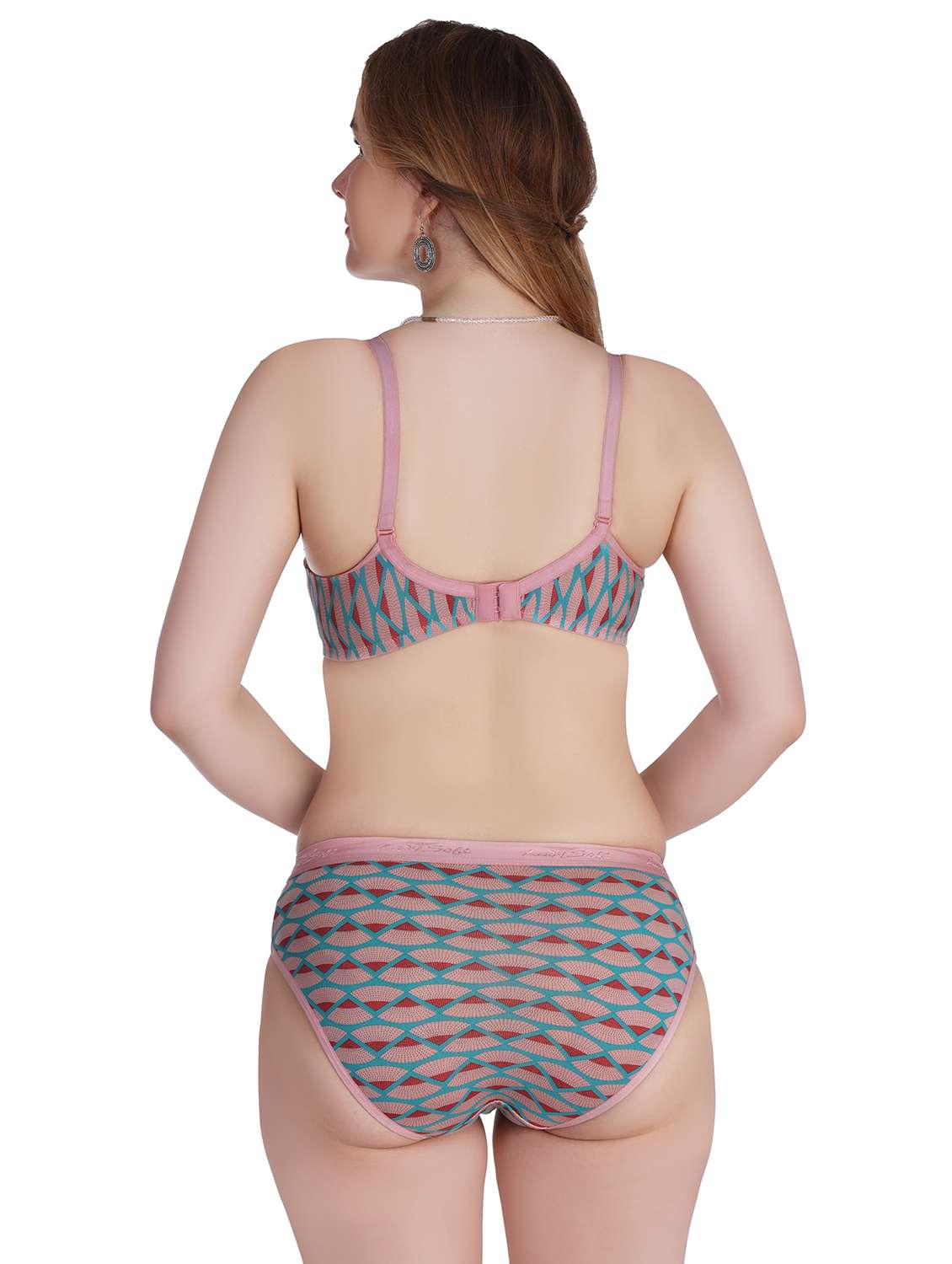 multi colored lycra blend bras and panty set - 20611876 -  Standard Image - 2