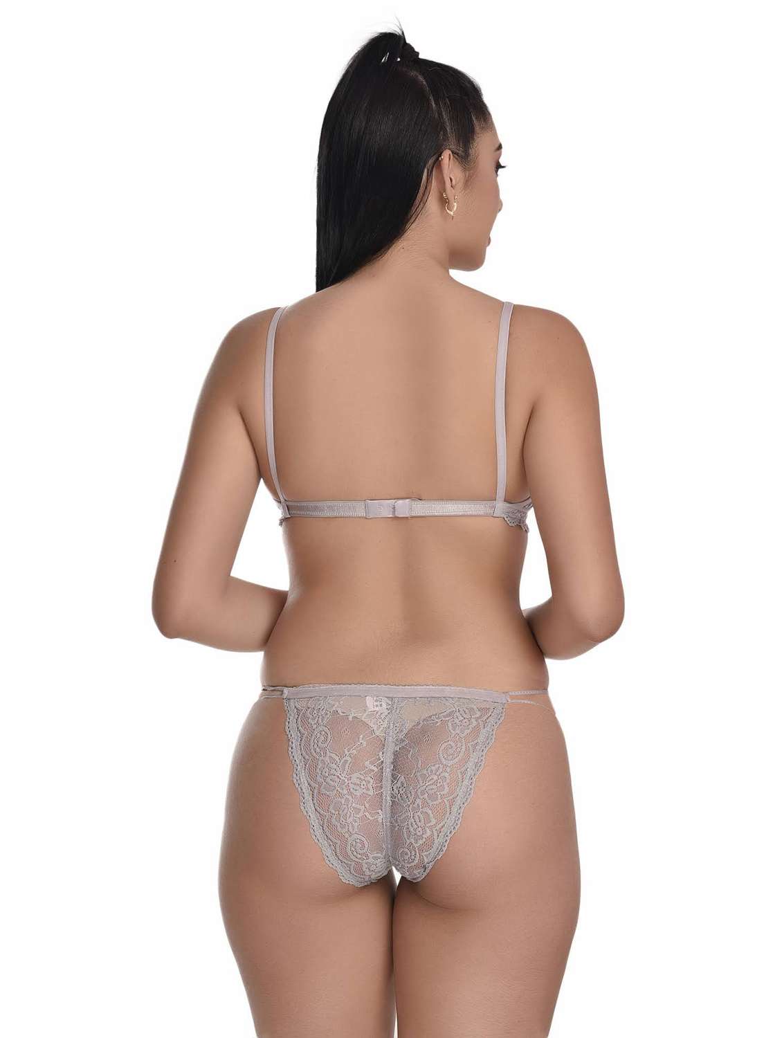 pack of 3 net bra and panty set - 20612011 -  Standard Image - 2