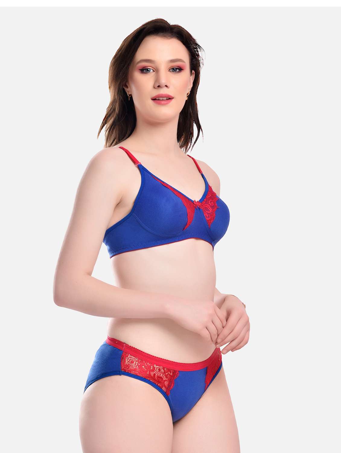 women lace detailed bra and panty set - 20612089 -  Standard Image - 2