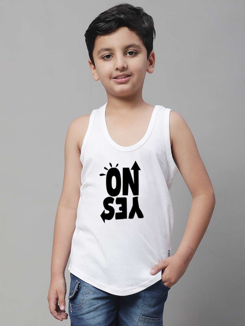  boy typography vest