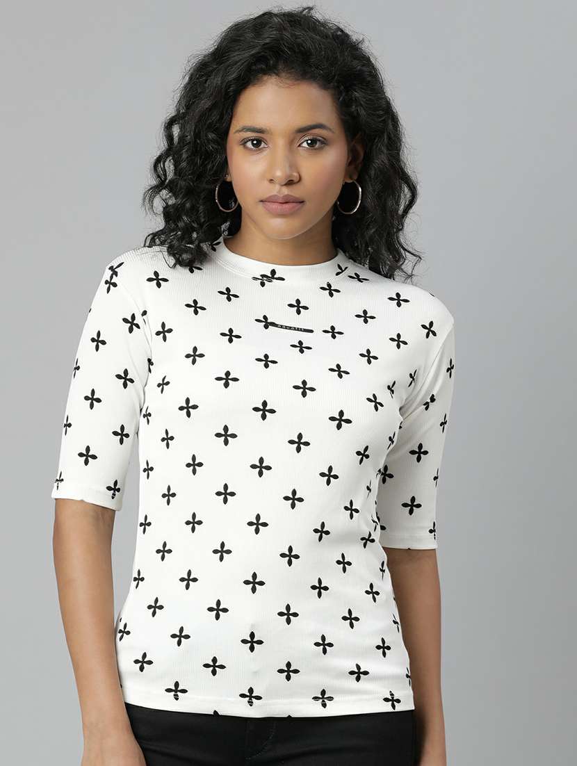 women white printed regular t-shirt